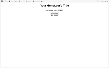 Hide First Output Nested ― Perchance Generator