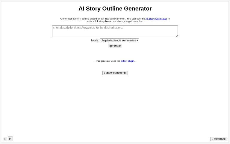 AI Story Outline Generator (free, no sign-up, unlimited)