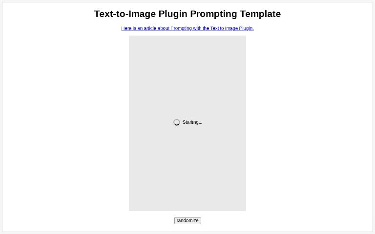 Text-to-Image Plugin Prompting Template