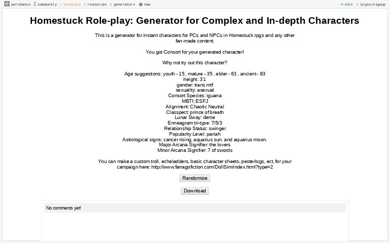 homestuck-role-play-generator-for-complex-and-in-depth-characters