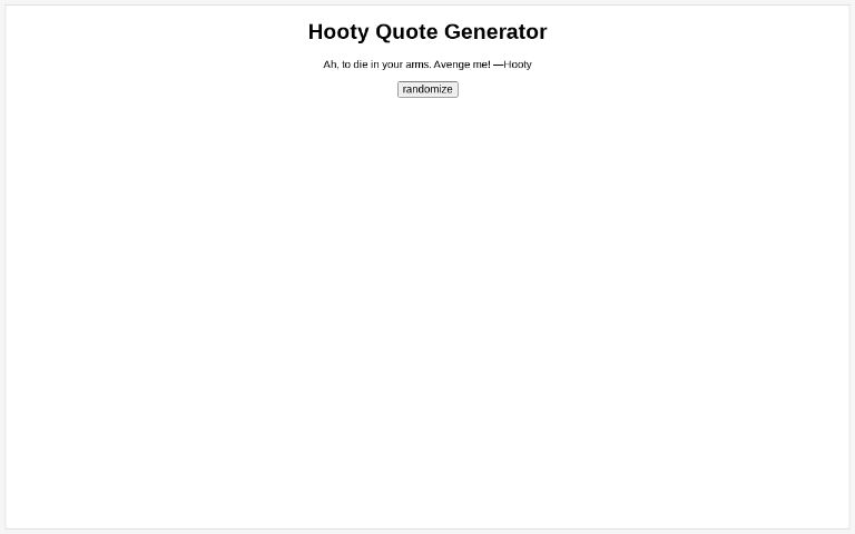 Hooty Quote Generator