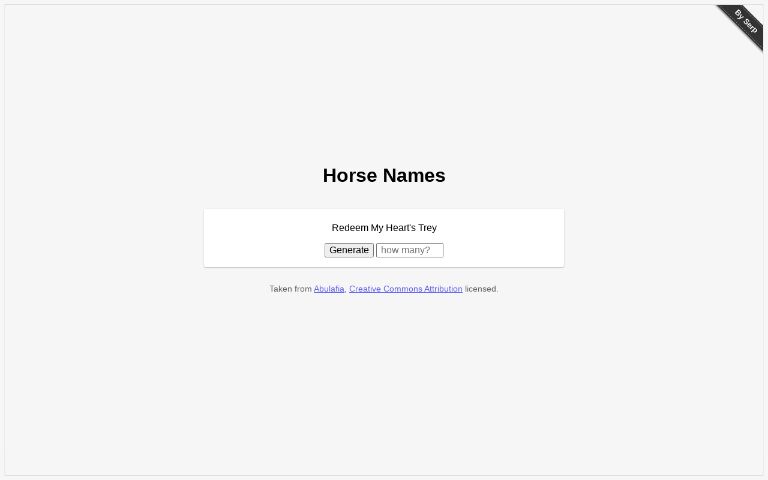 horse-names-perchance-generator