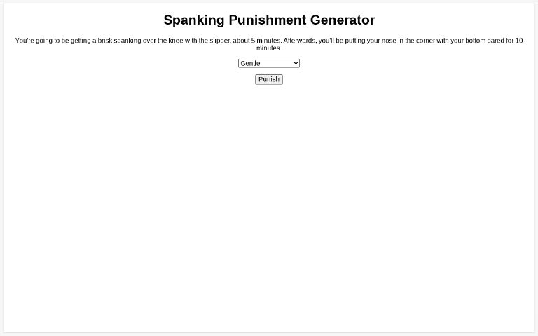 Spanking Punishment Generator