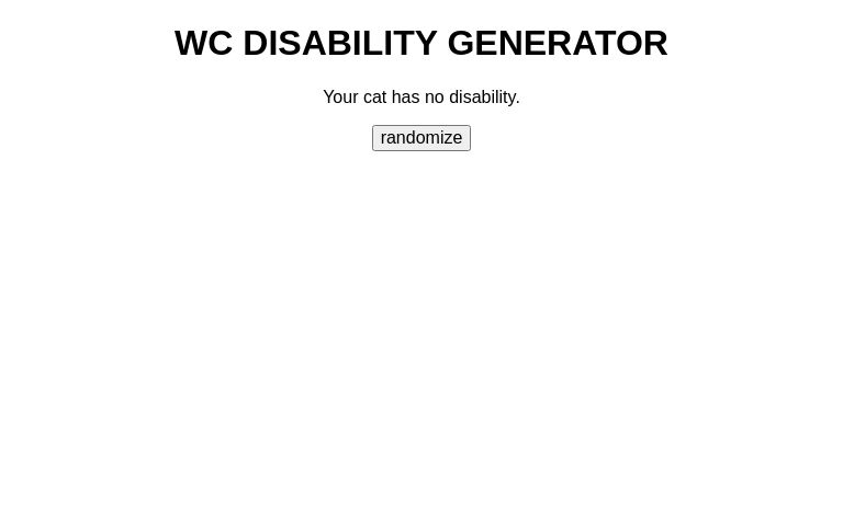 WC DISABILITY GENERATOR