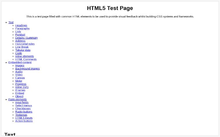 HTML5 Test Page ― Perchance Generator