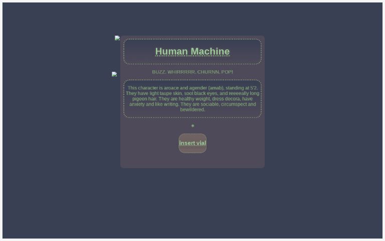 Human Machine ― Perchance Generator