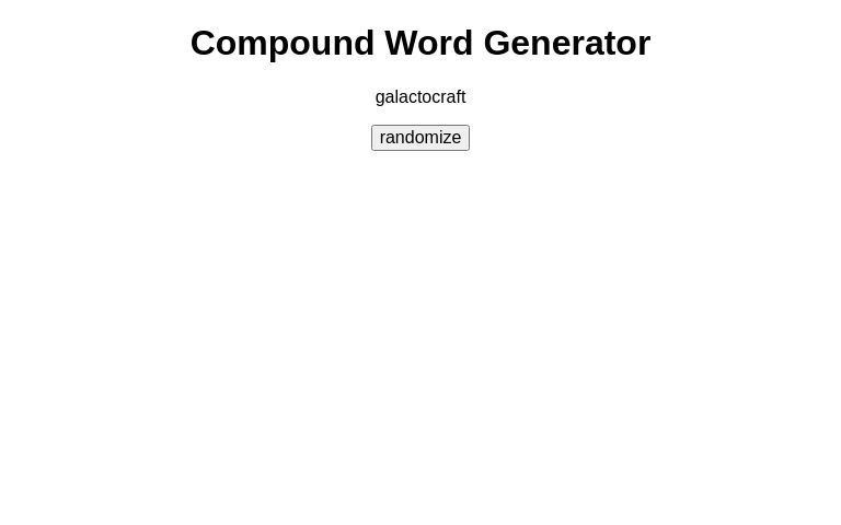 Compound Word Generator