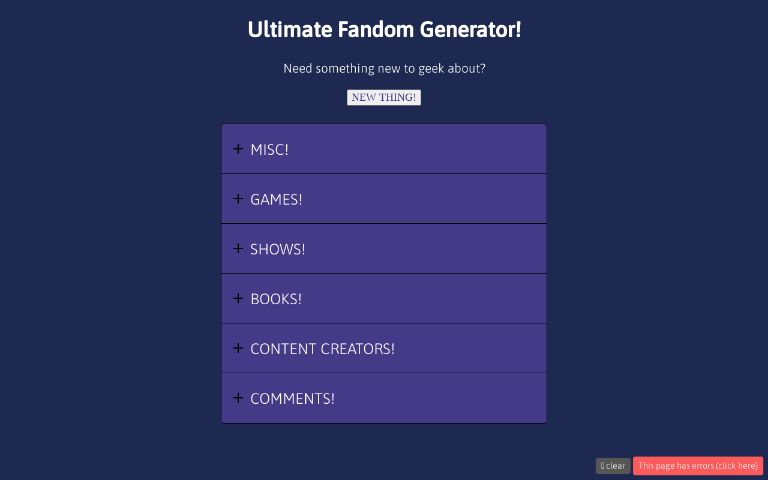 fandom names generator