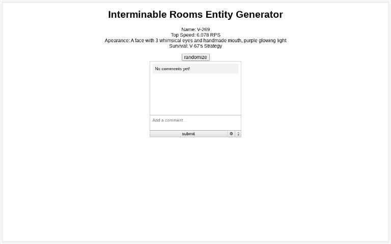 Guess that Interminable Rooms entity - Imgflip