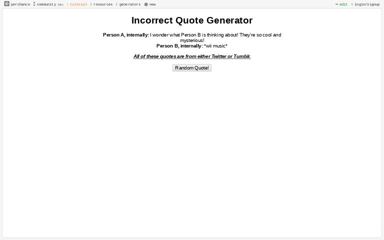 Incorrect Quote Generator ― Perchance