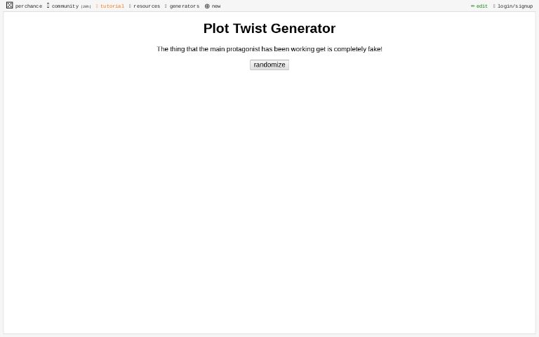 Plot Generator ― Perchance