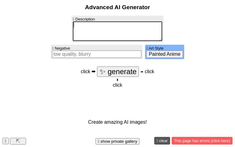 Advanced AI Generator