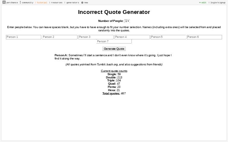 Incorrect Quotes Generator Couples - crdtours