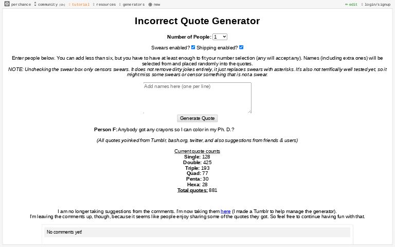 Perchance generator ai