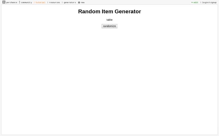 Random Item Generator