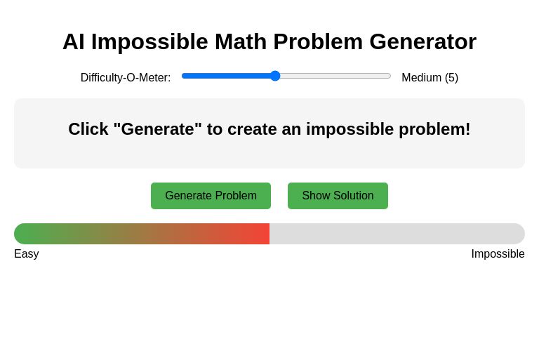AI Impossible Math Problem Generator