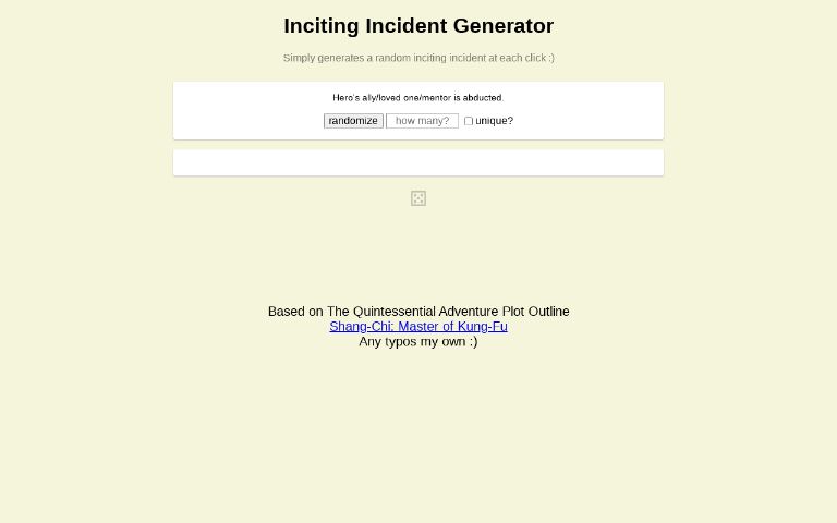 Inciting Incident Generator