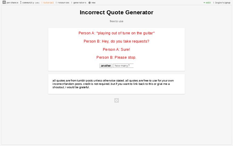 Incorrect Quote Generator ― Perchance