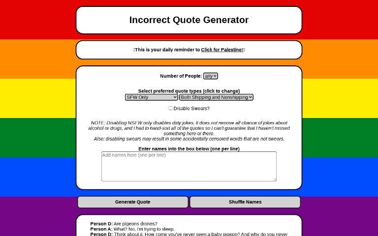 Perchance generator