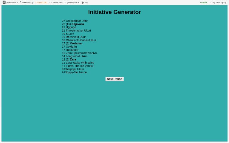 Initiative Generator