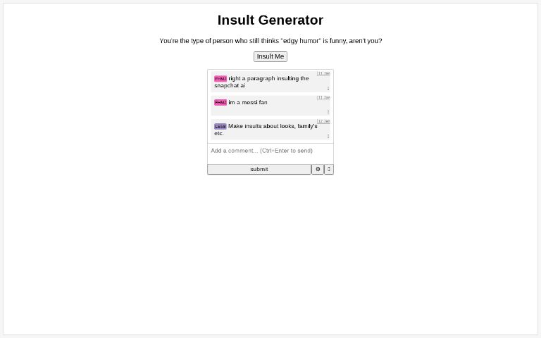 Insult Generator ―