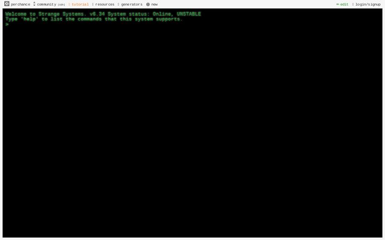 Interative Terminal ― Perchance Generator
