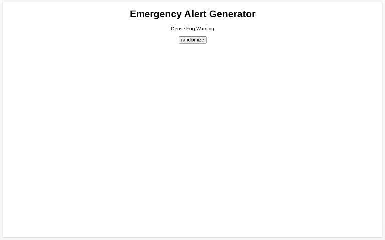 emergency alert maker