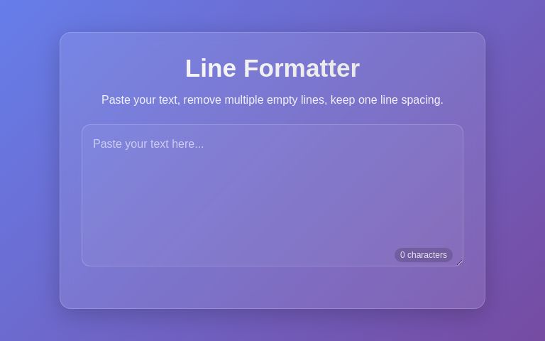 Line Formatter ― Perchance Generator