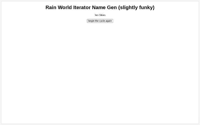 Rain World Iterator Name Gen (slightly funky) ― Perchance Generator