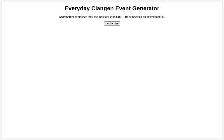 Everyday Clangen Event Generator