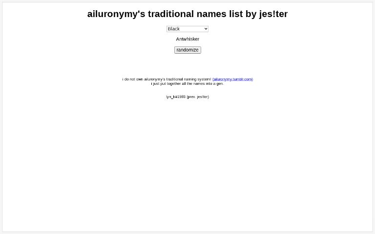 ailuronymy-s-traditional-names-list-by-jes-ter-perchance-generator