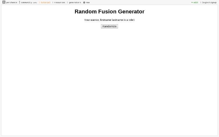 Random Fusion Generator