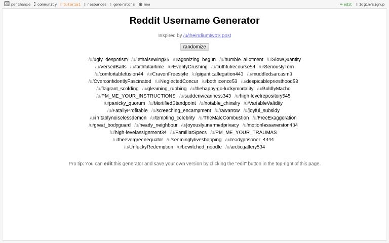 Reddit Username Generator