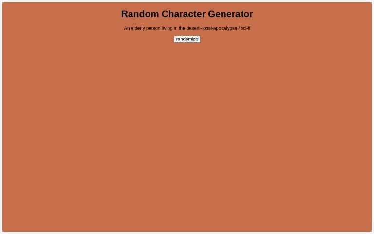 Random Character Generator