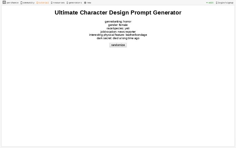 Ultimate Character Design Prompt Generator