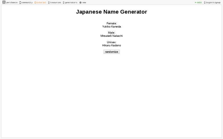 Japanese Name Generator Perchance