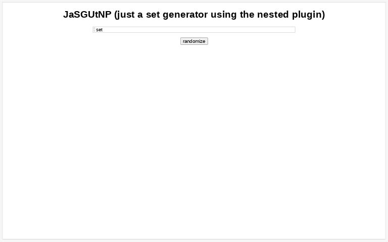 JaSGUtNP (just a set generator using the nested plugin)