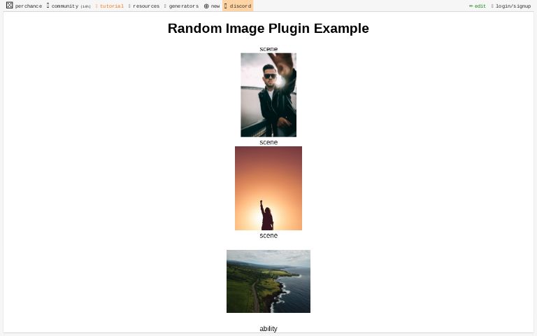 Random Image Plugin Example