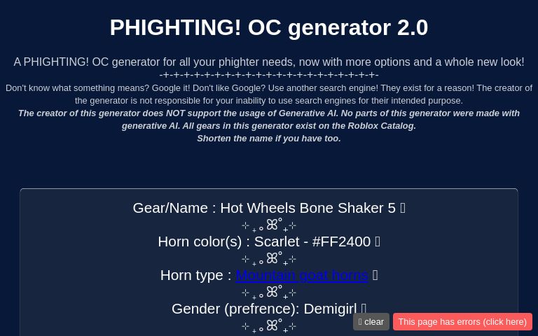 PHIGHTING! OC generator 2.0