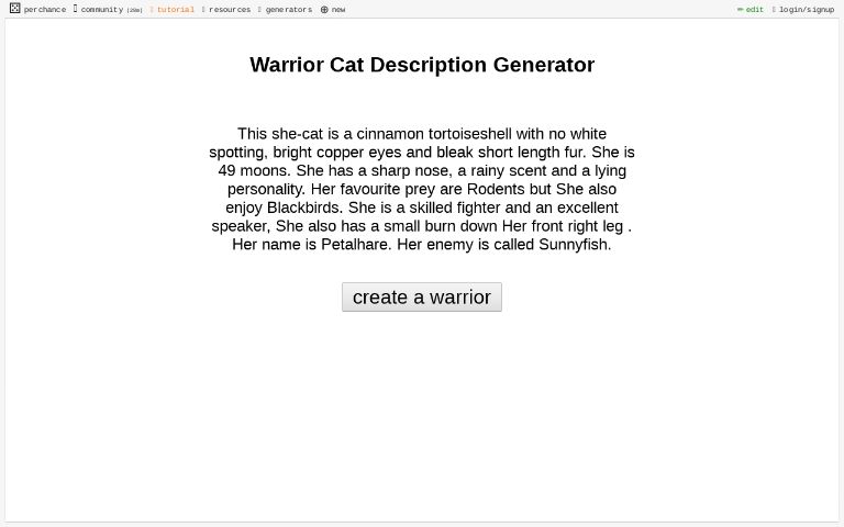 warrior-cat-description-generator