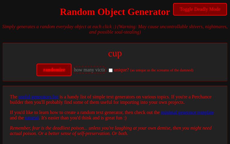 Random Object Generator