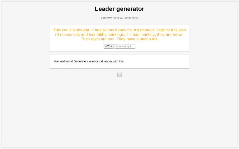 Leader generator