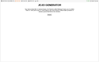 JOJO GENERATOR ― Perchance