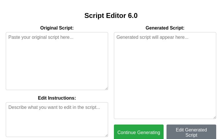 Script Editor 6.0 ― Perchance Generator