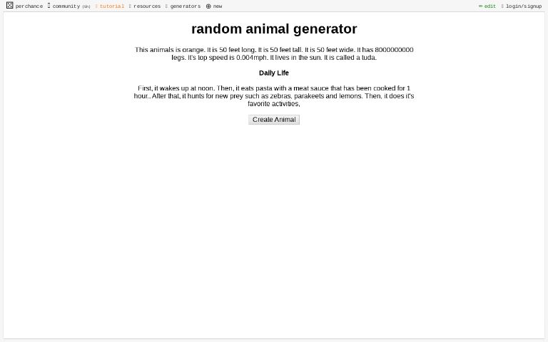 random animal generator