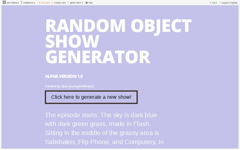 Random Object Show Generator