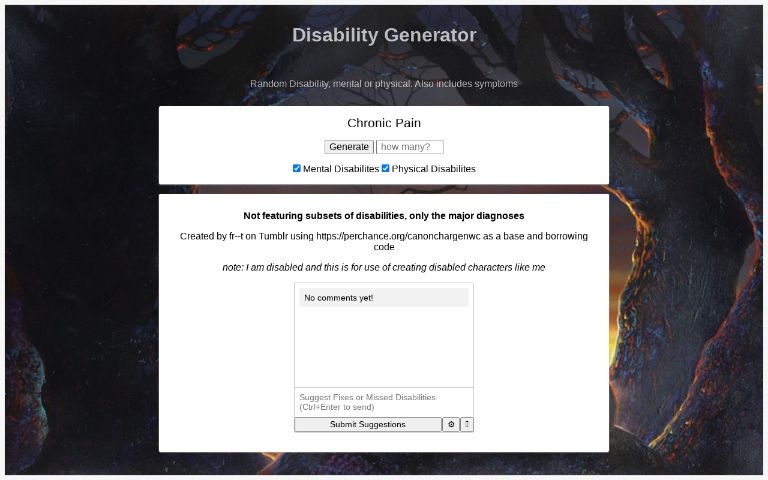 Disability Generator