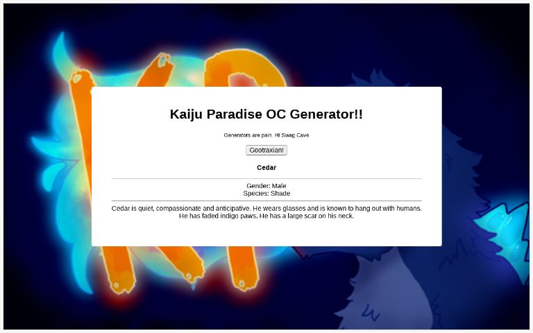 Kaiju Paradise OC Generator!!