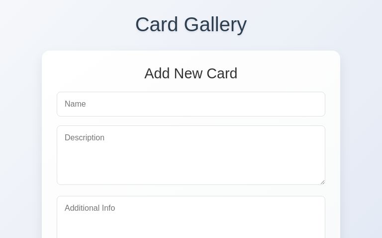 Card Gallery ― Perchance Generator