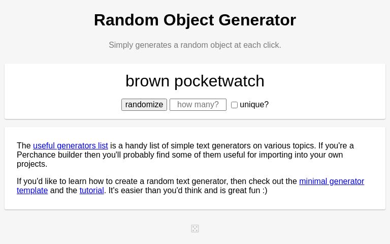 Random Object Generator